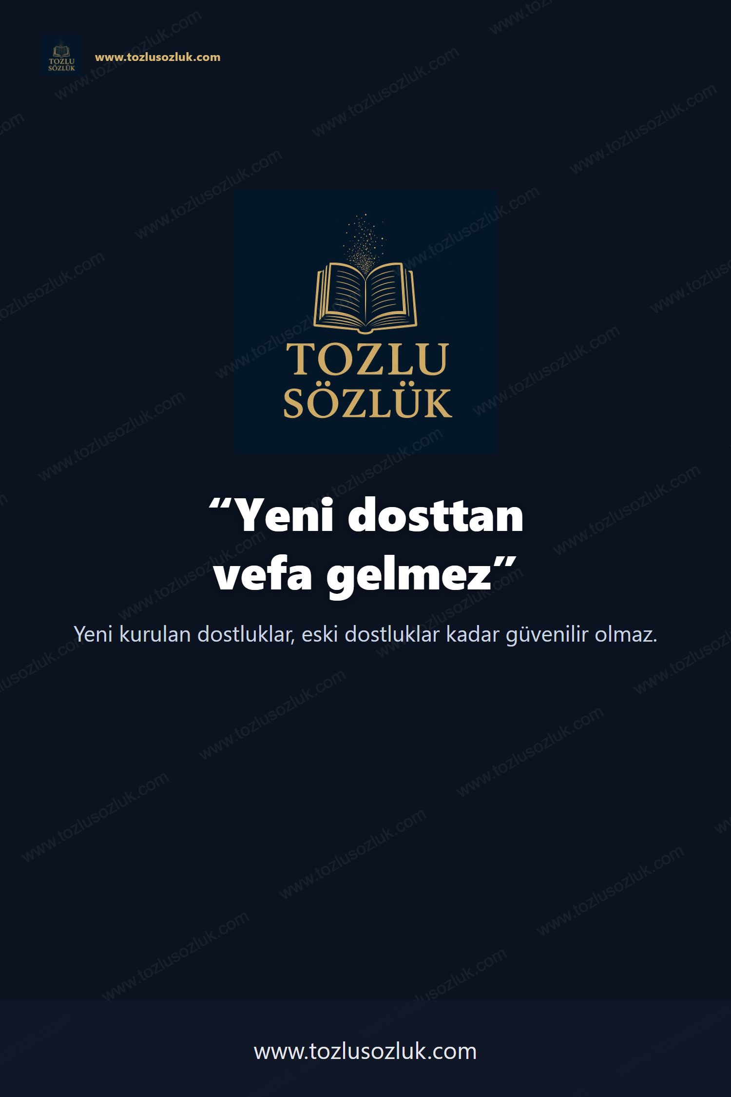 Yeni dosttan vefa gelmez Pinterest görseli