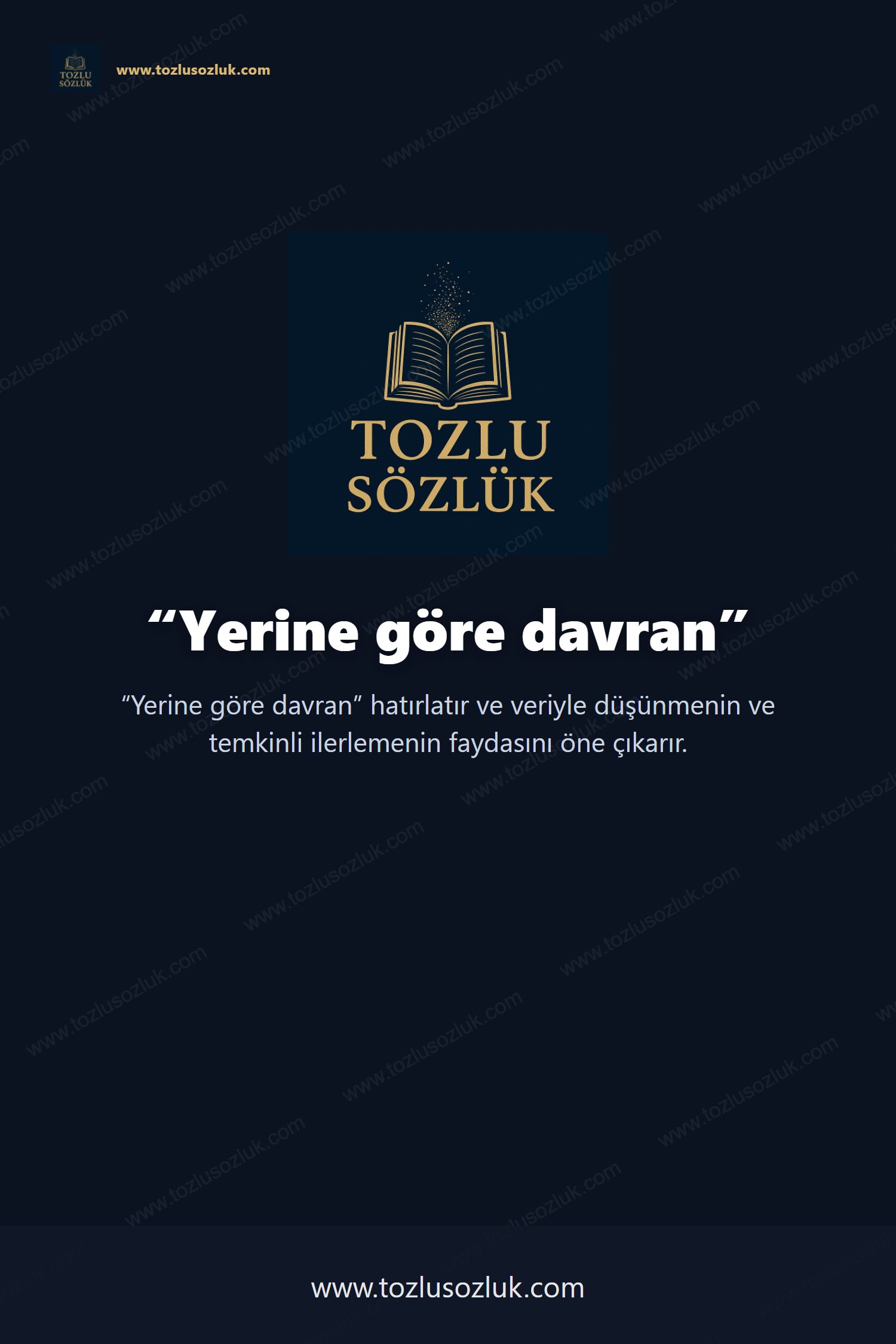 Yerine göre davran Pinterest görseli