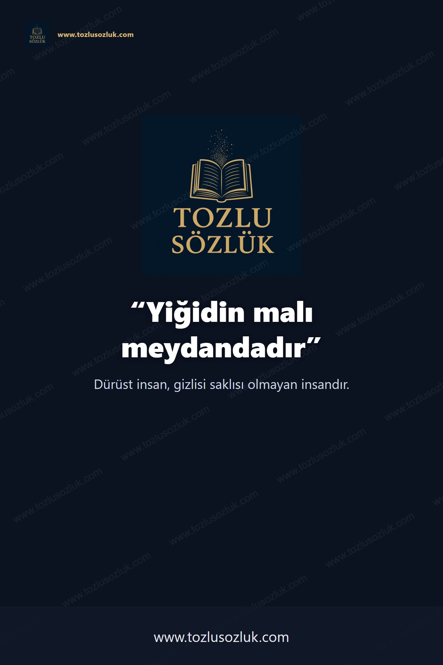 Yiğidin malı meydandadır Pinterest görseli