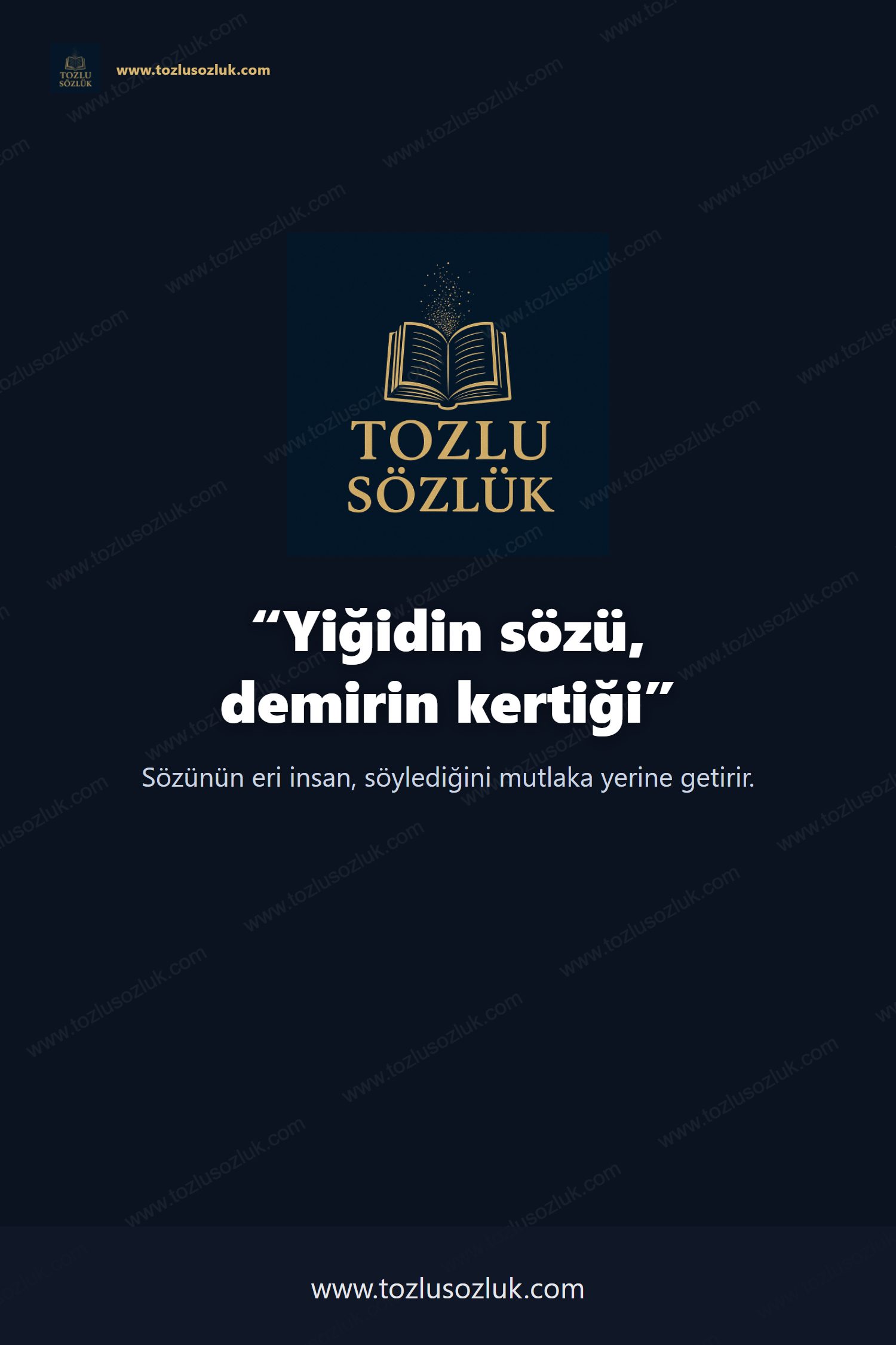 Yiğidin sözü, demirin kertiği Pinterest görseli