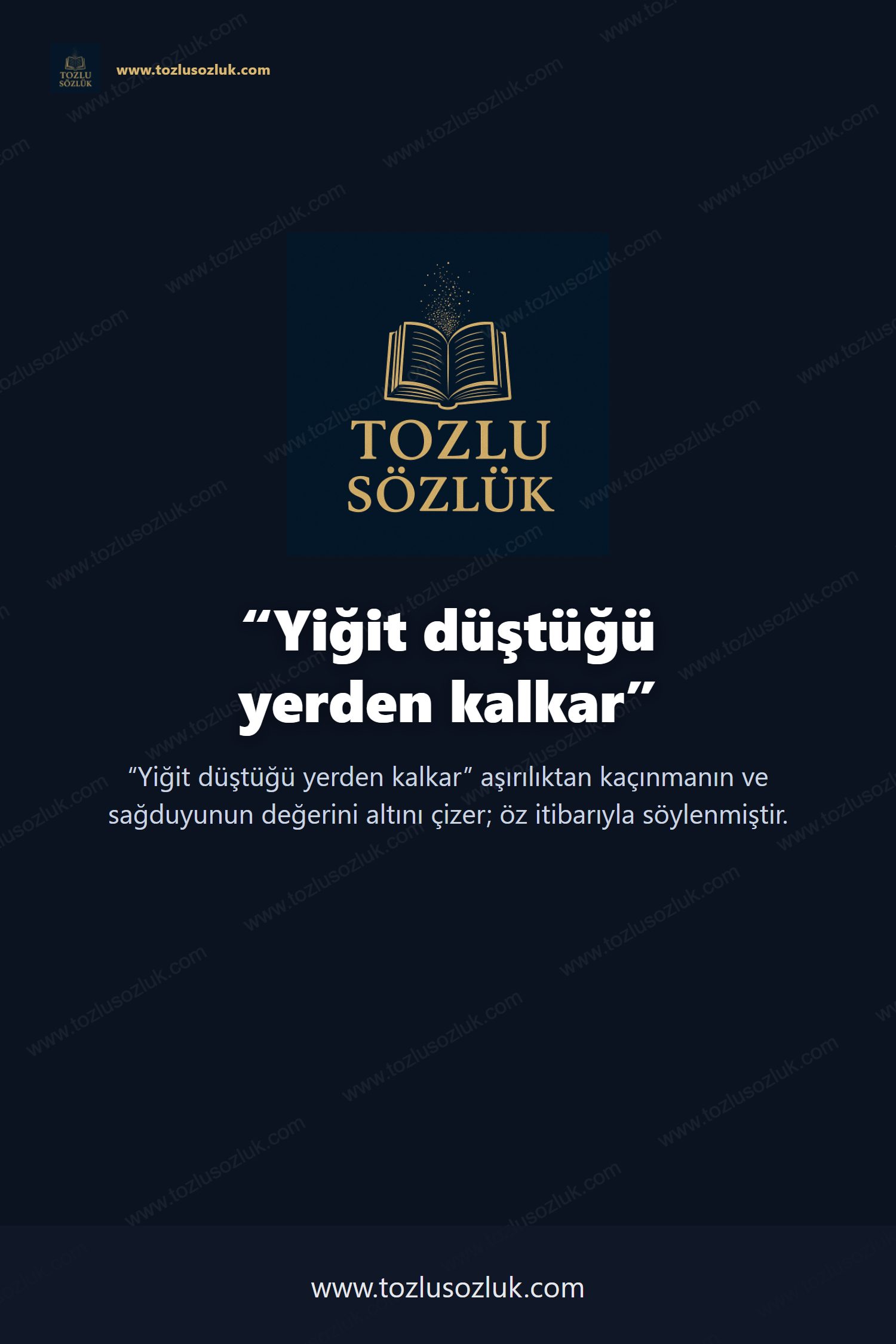 Yiğit düştüğü yerden kalkar Pinterest görseli