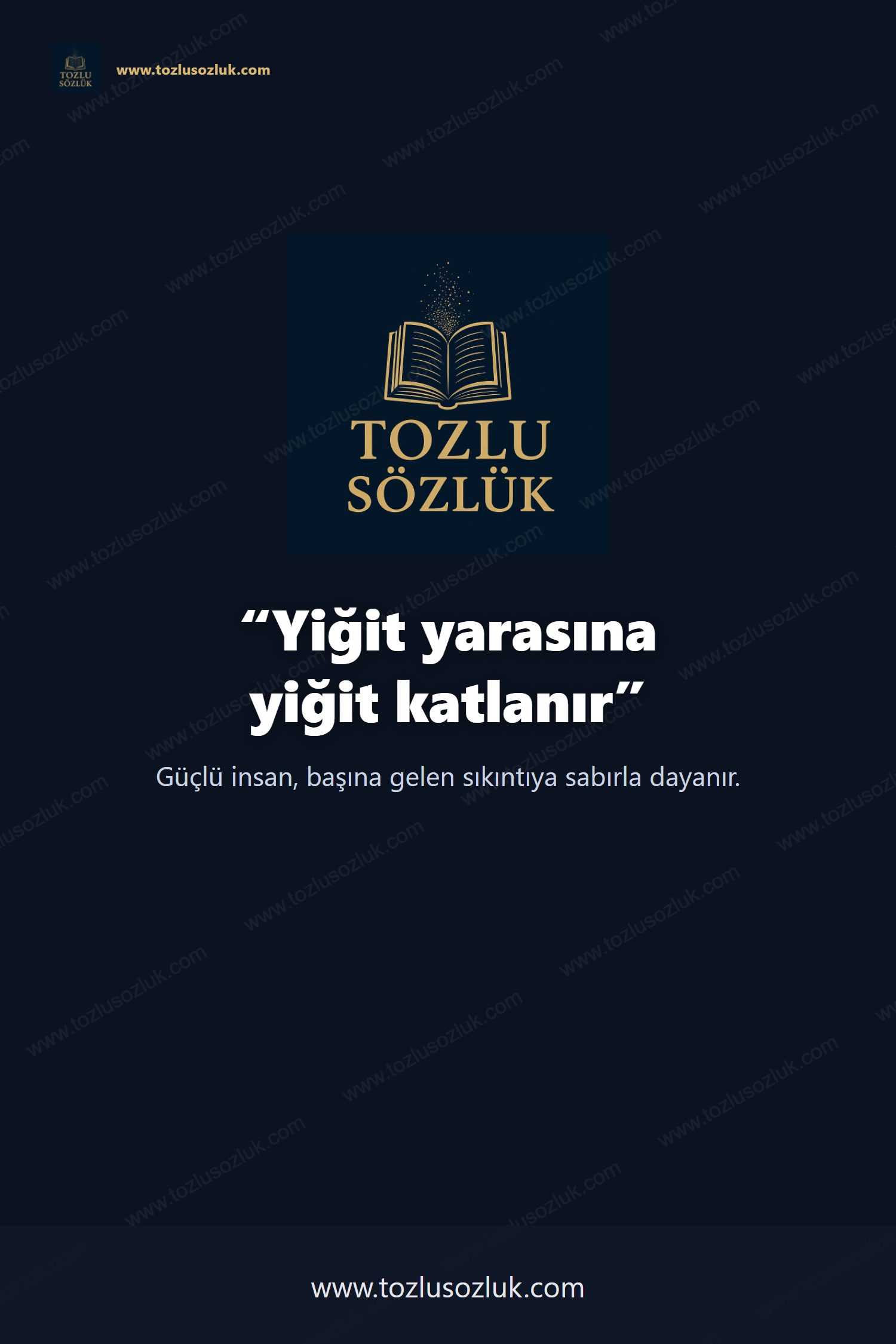 Yiğit yarasına yiğit katlanır Pinterest görseli