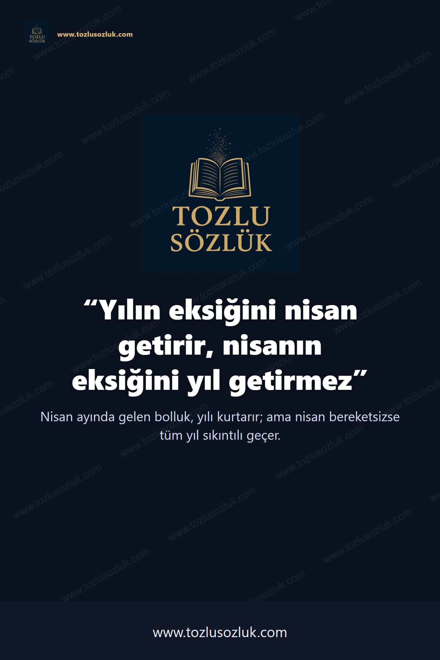 Yılın eksiğini nisan getirir, nisanın eksiğini yıl getirmez Pinterest görseli
