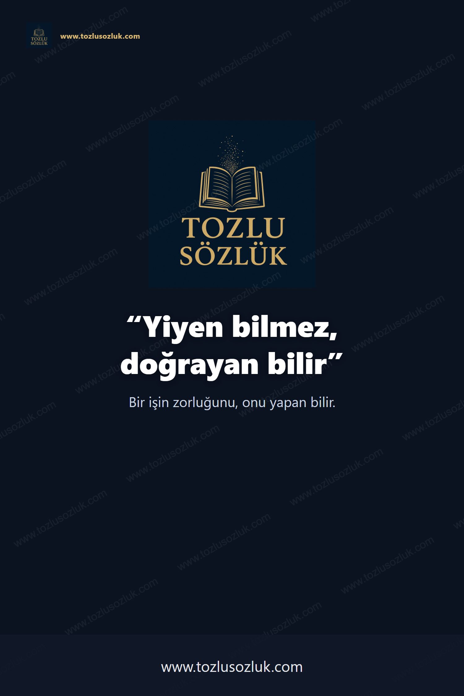 Yiyen bilmez, doğrayan bilir Pinterest görseli