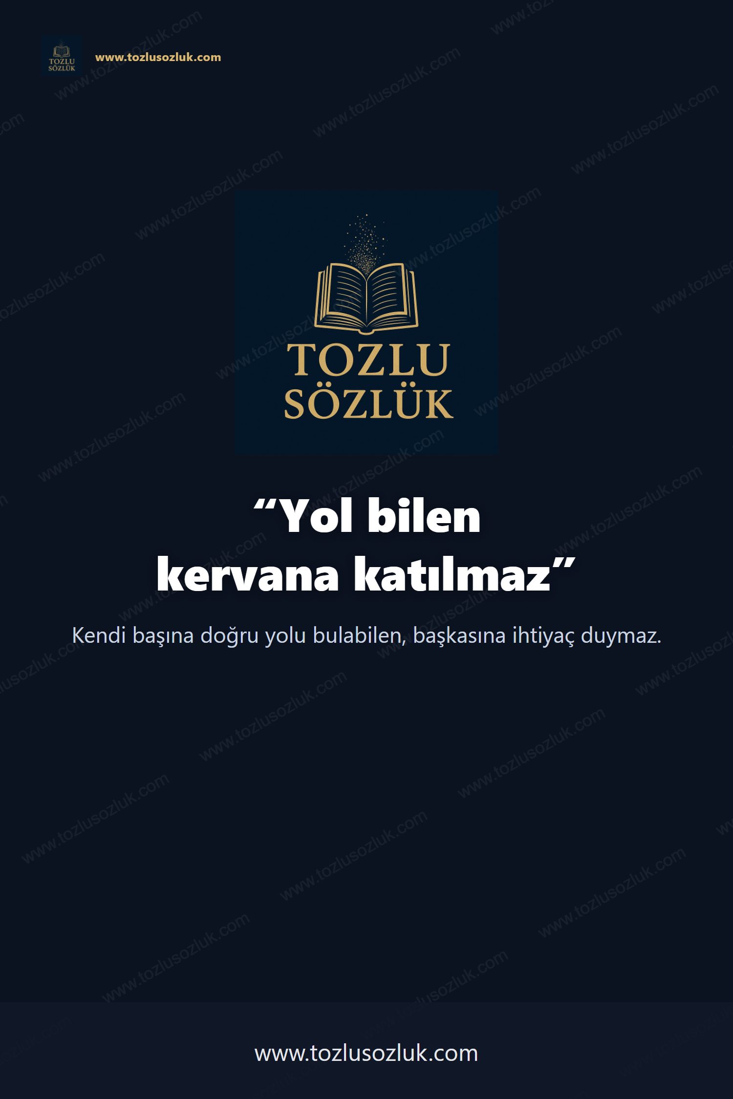 Yol bilen kervana katılmaz Pinterest görseli