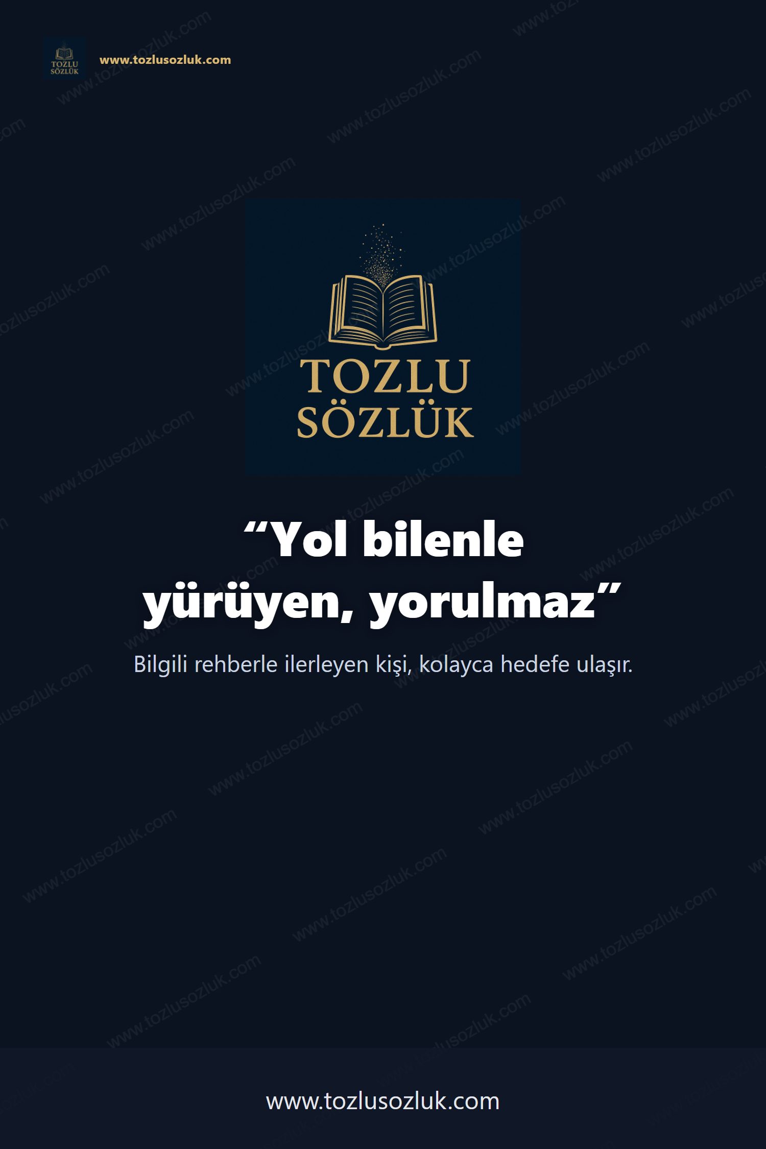 Yol bilenle yürüyen, yorulmaz Pinterest görseli