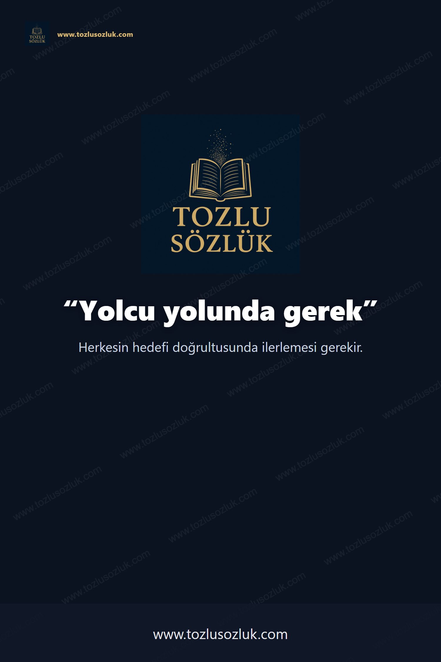 Yolcu yolunda gerek Pinterest görseli