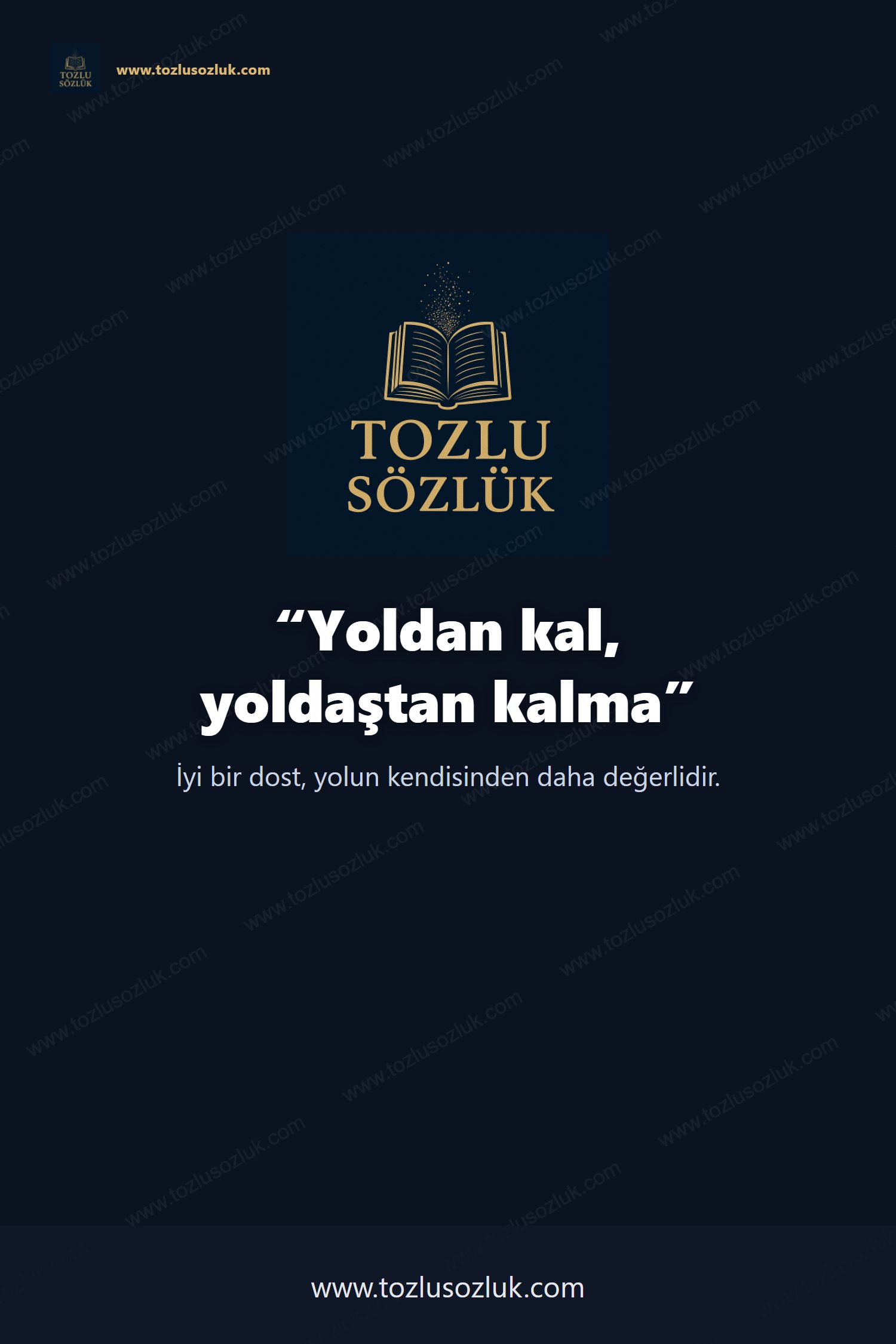 Yoldan kal, yoldaştan kalma Pinterest görseli