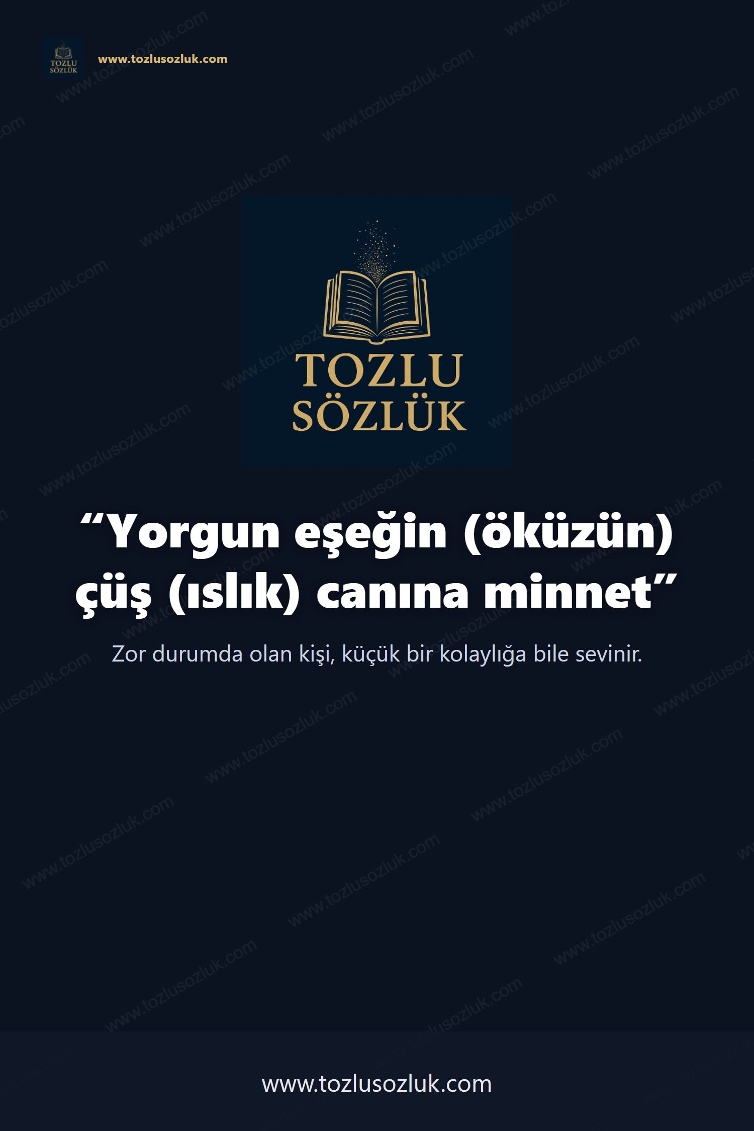 Yorgun eşeğin (öküzün) çüş (ıslık) canına minnet Pinterest görseli