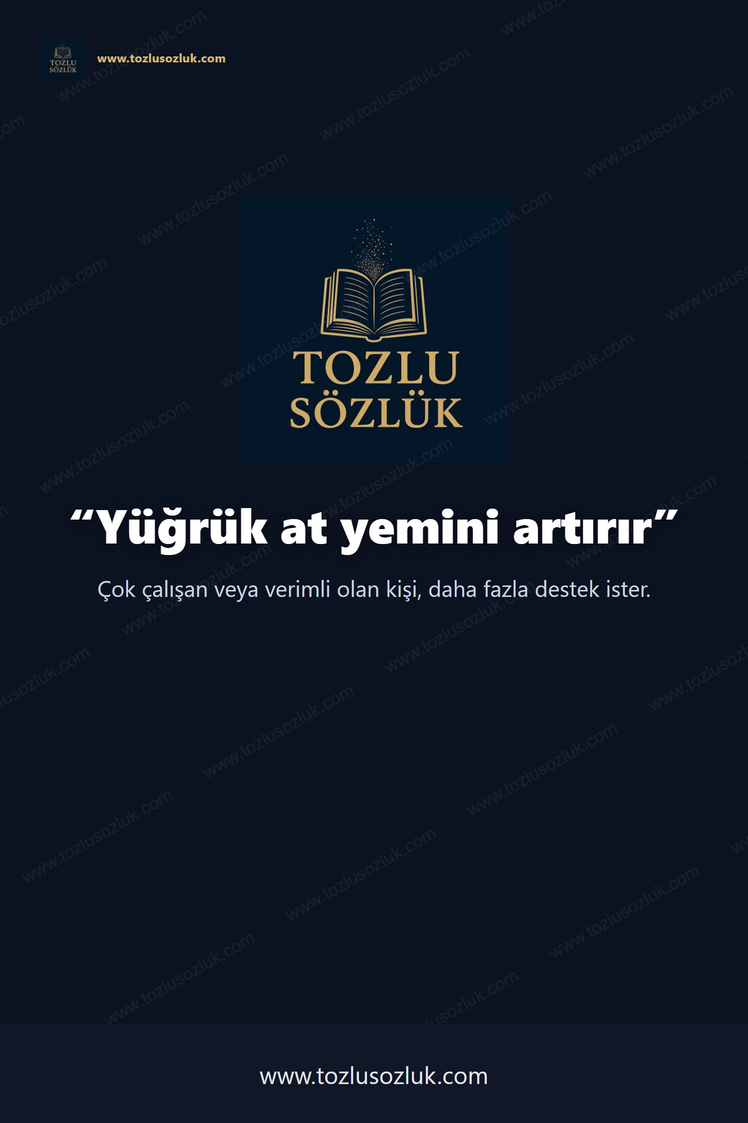 Yüğrük at yemini artırır Pinterest görseli