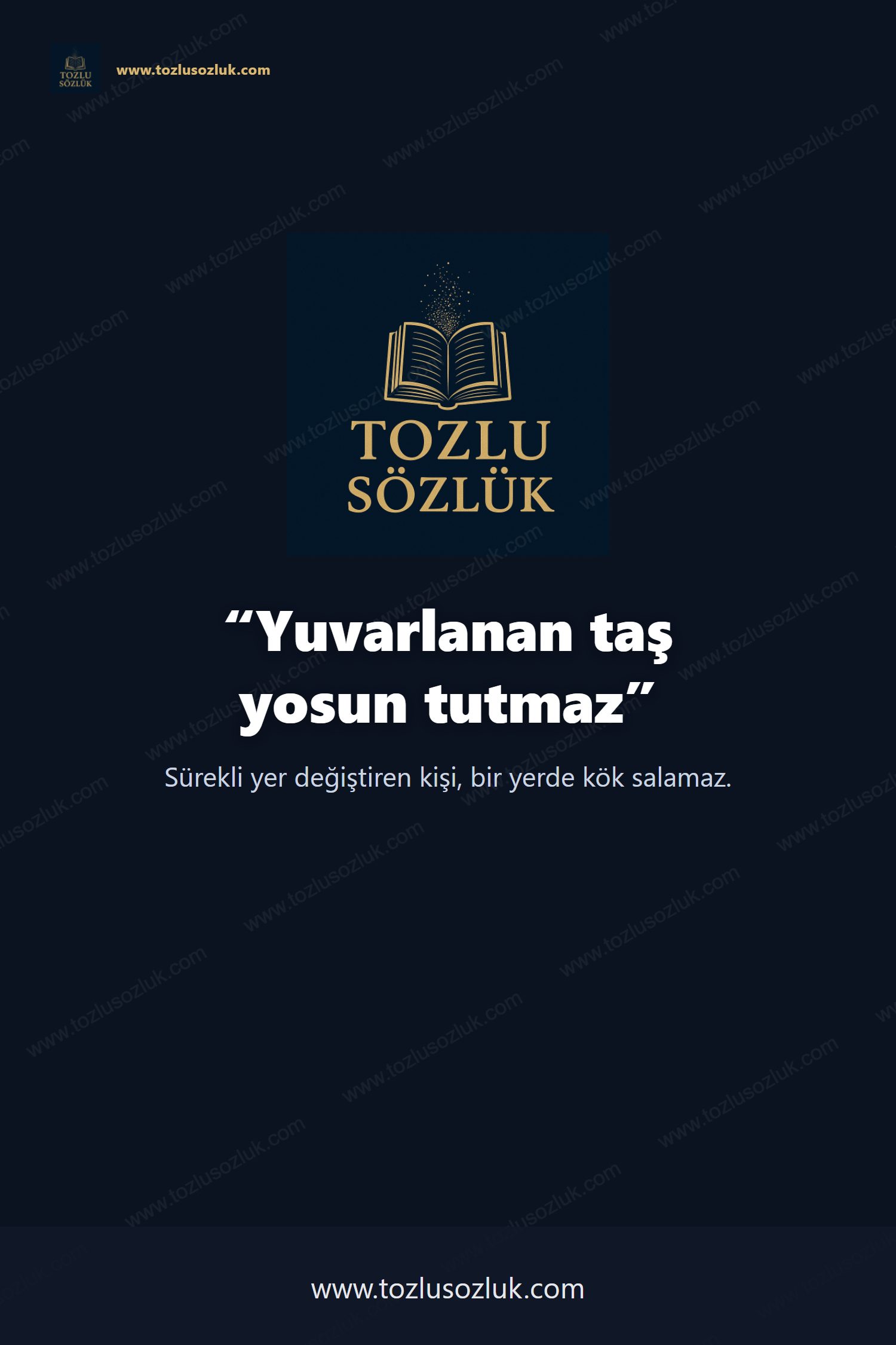 Yuvarlanan taş yosun tutmaz Pinterest görseli