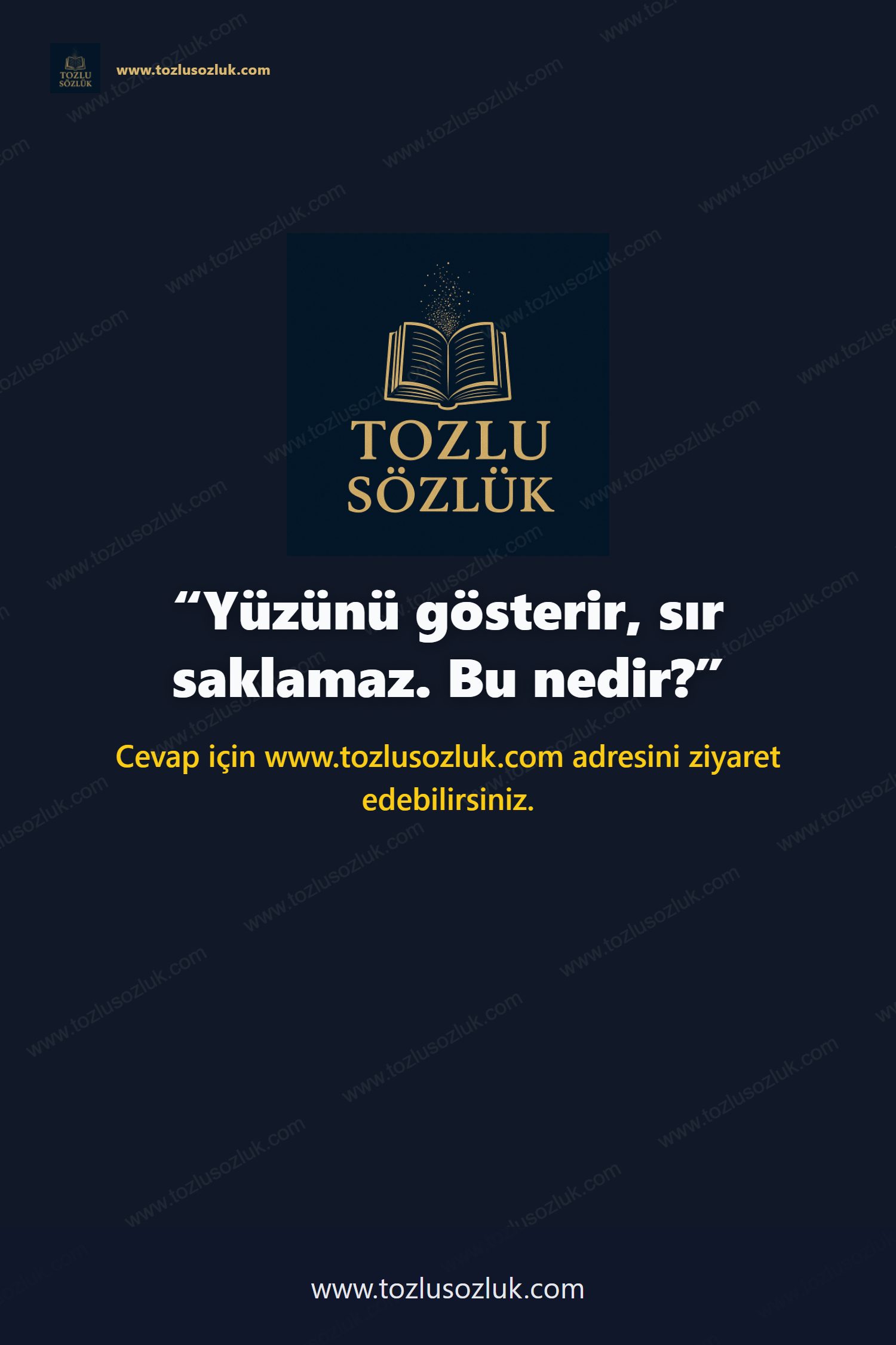 Yüzünü gösterir, sır saklamaz. Bu nedir? Pinterest görseli