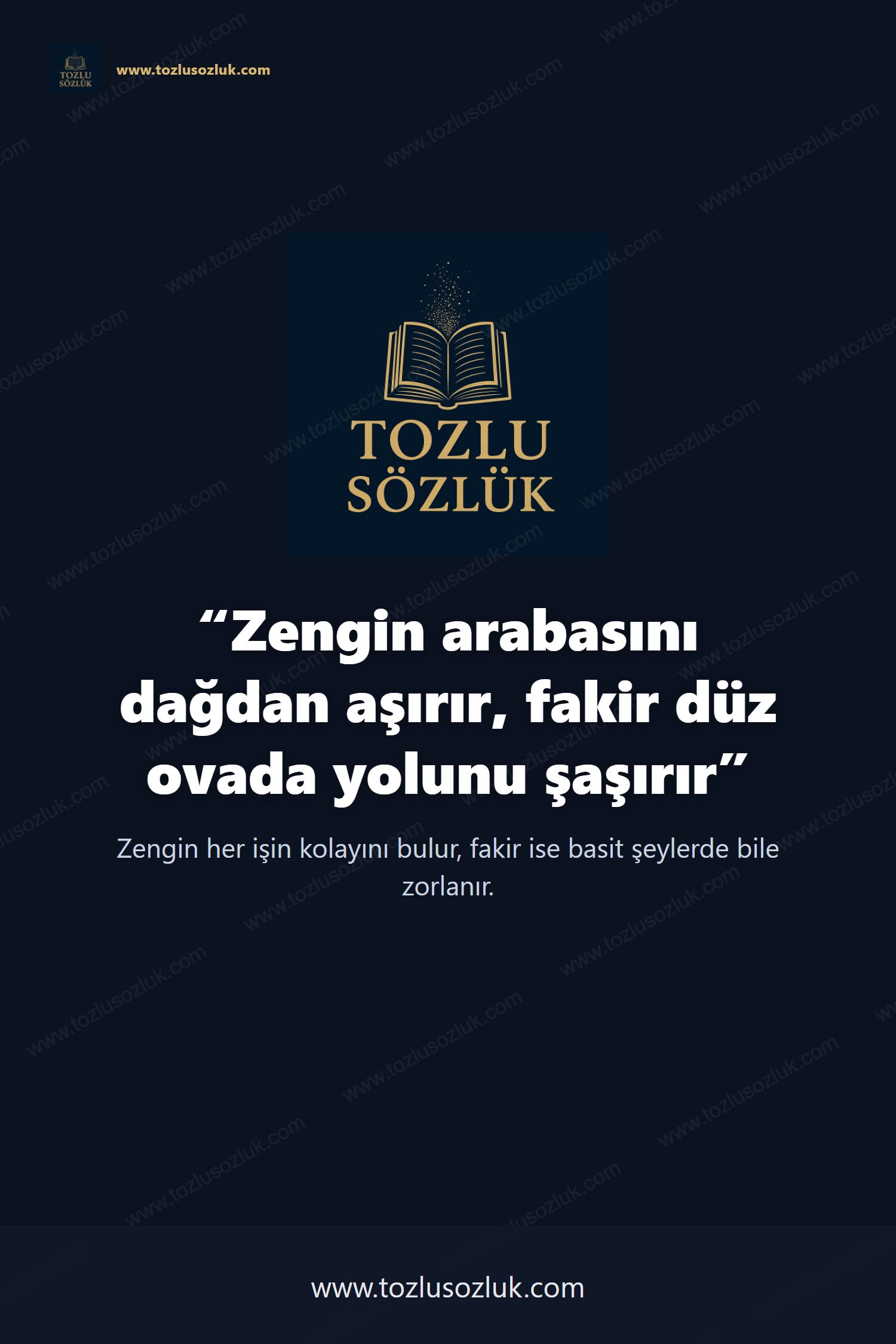 Zengin arabasını dağdan aşırır, fakir düz ovada yolunu şaşırır Pinterest görseli
