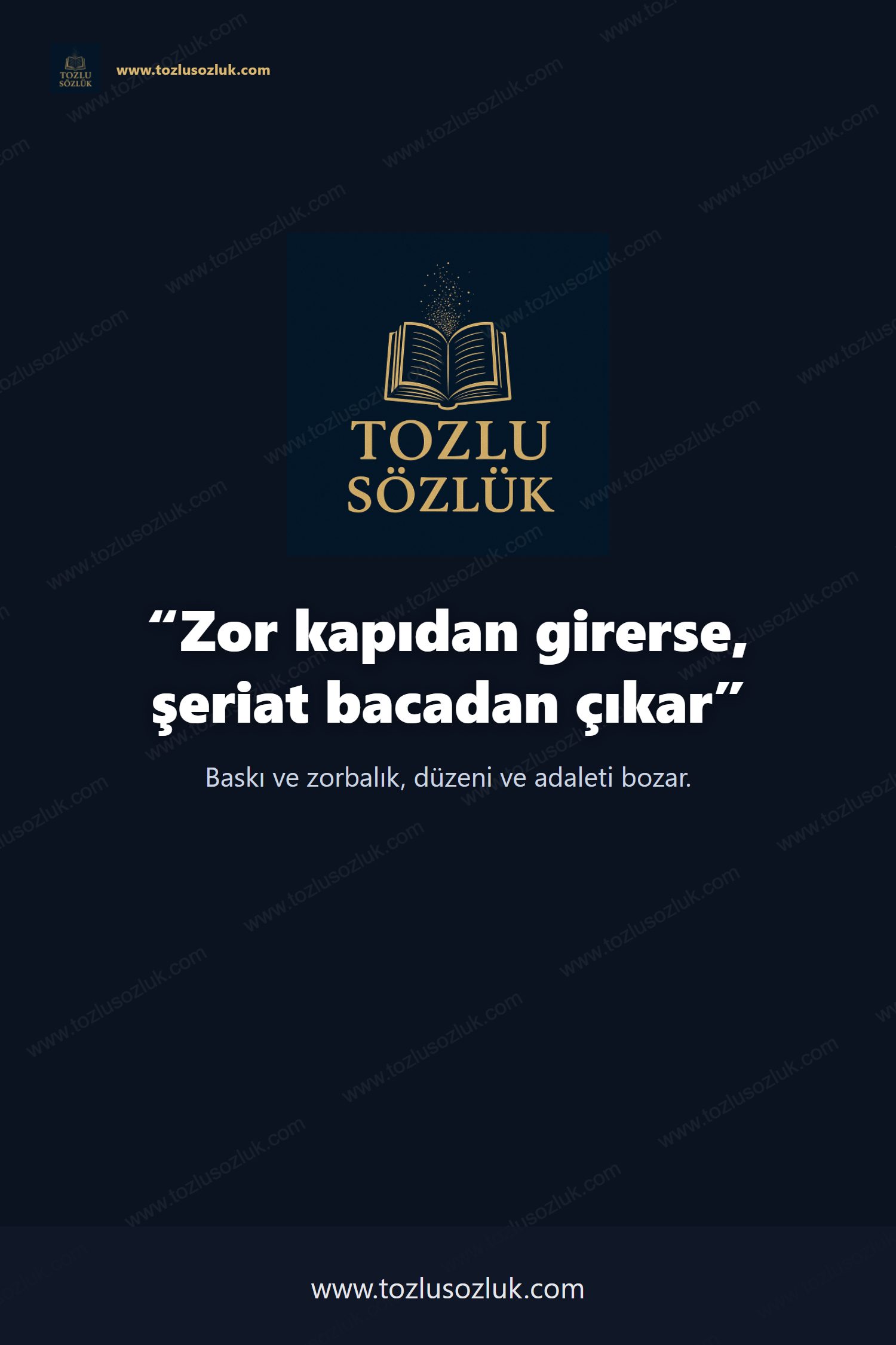 Zor kapıdan girerse, şeriat bacadan çıkar Pinterest görseli