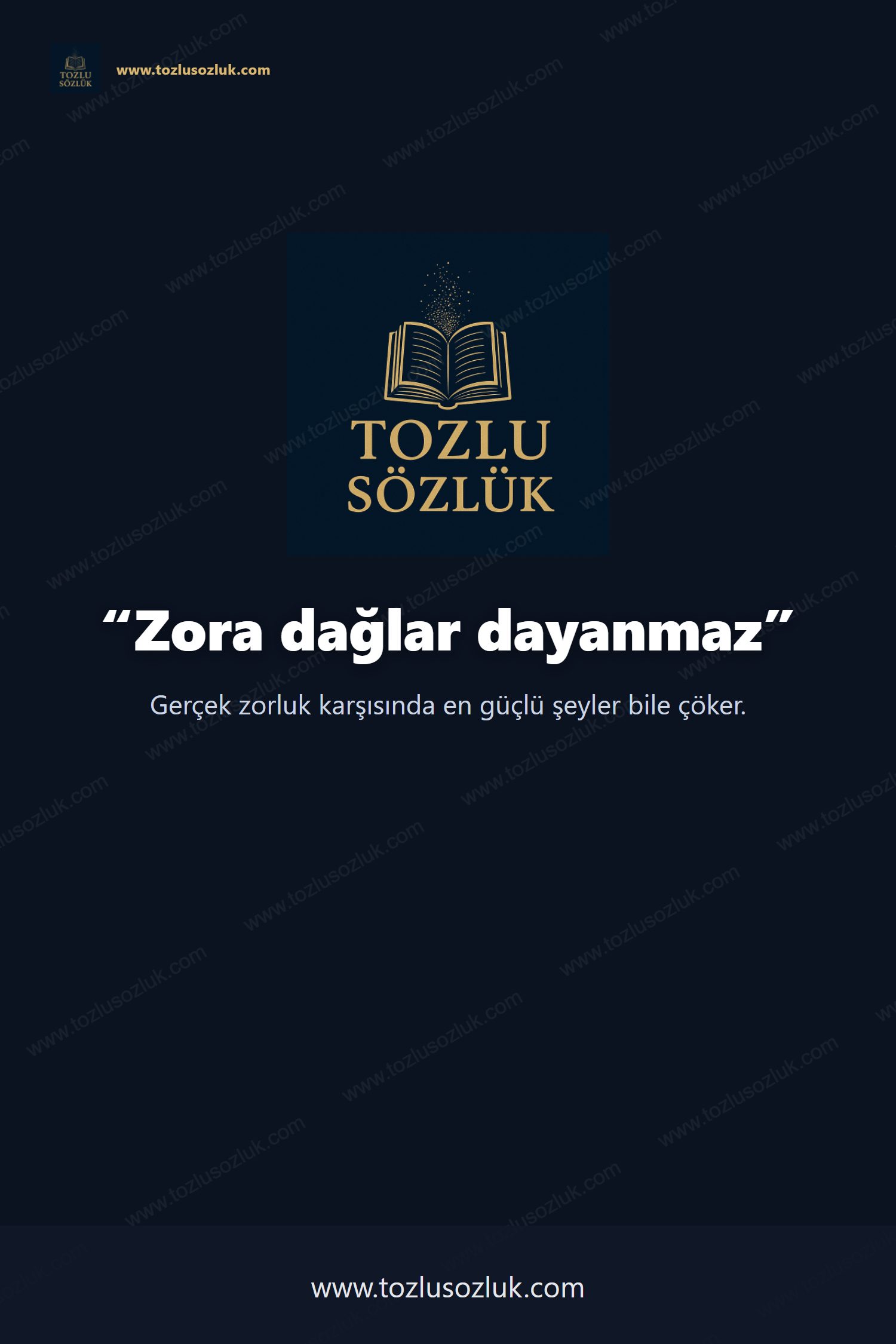 Zora dağlar dayanmaz Pinterest görseli