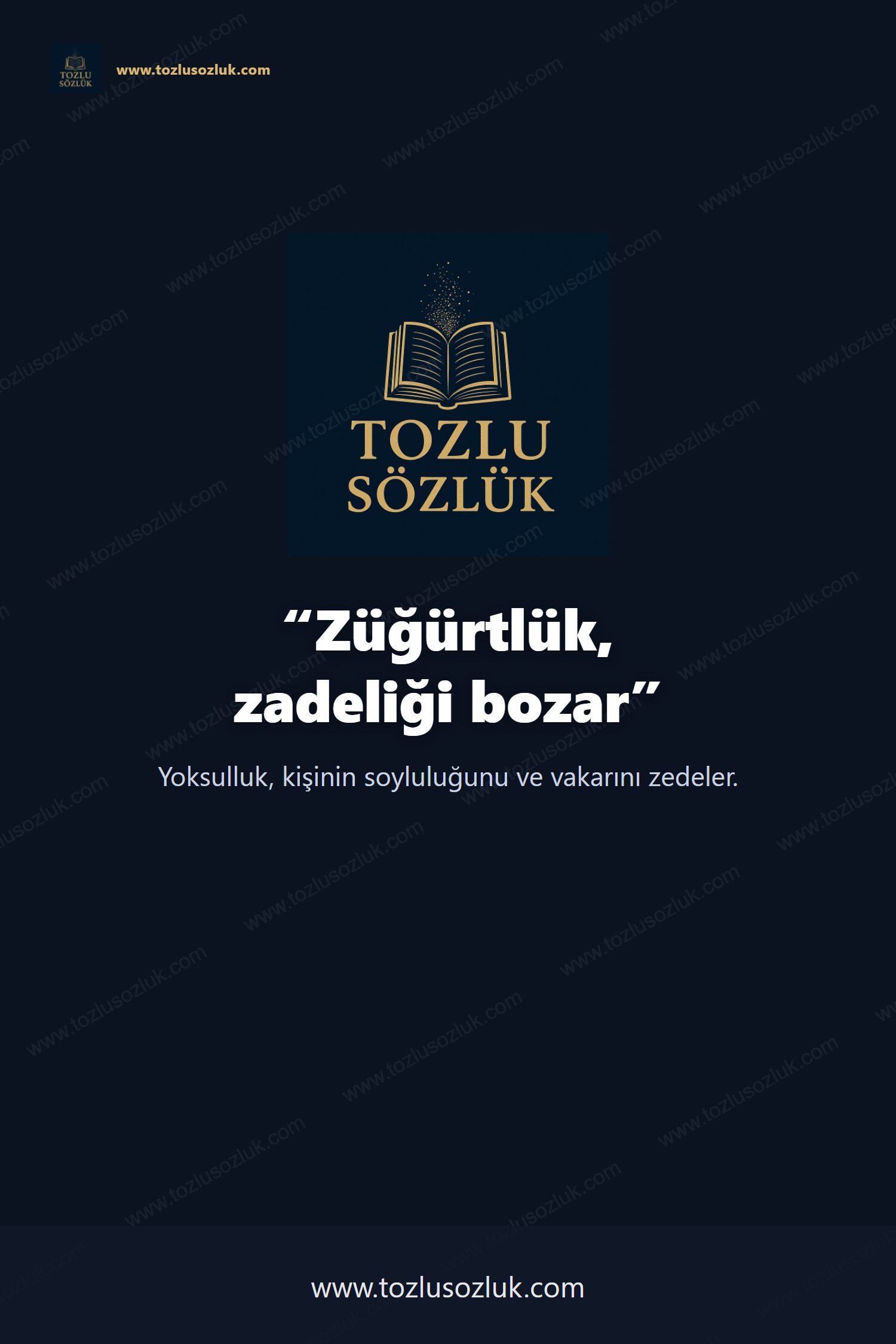 Züğürtlük, zadeliği bozar Pinterest görseli